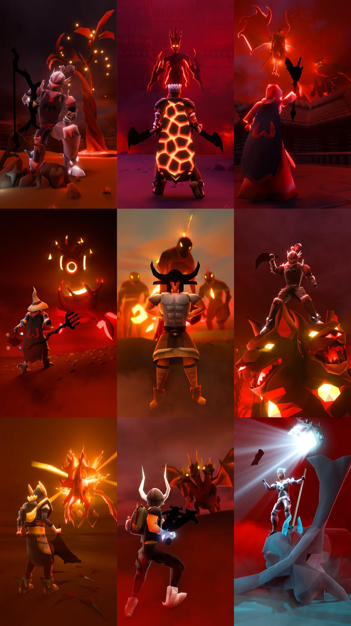 Leagues VI echo boss reveal images done for Jagex