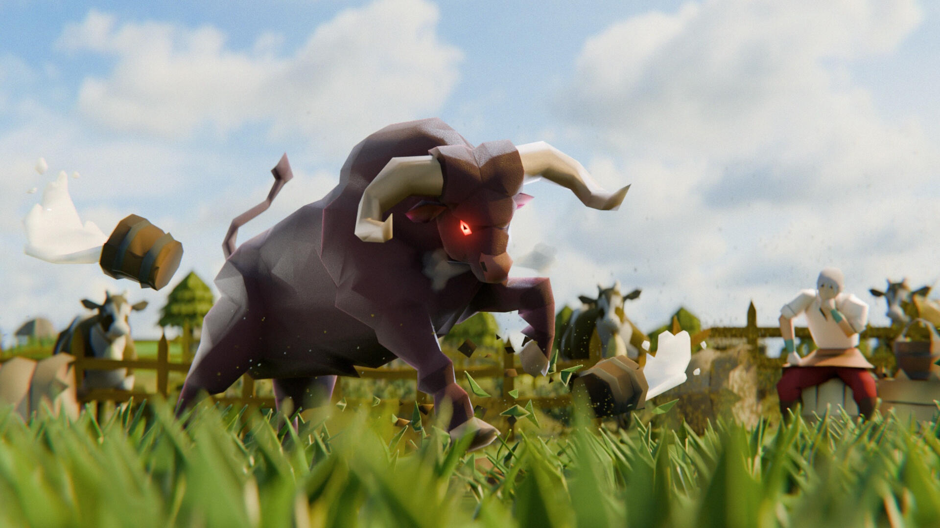 Cow boss marketing art for Jagex